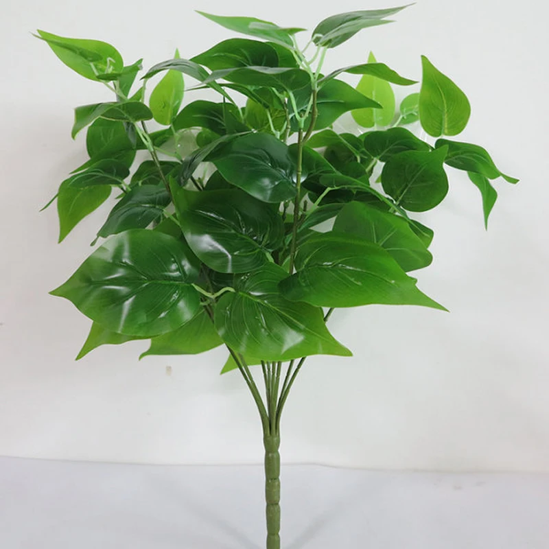 7 Branches Green Imitation Fern Plastic Artificial Grass Leaves Plant