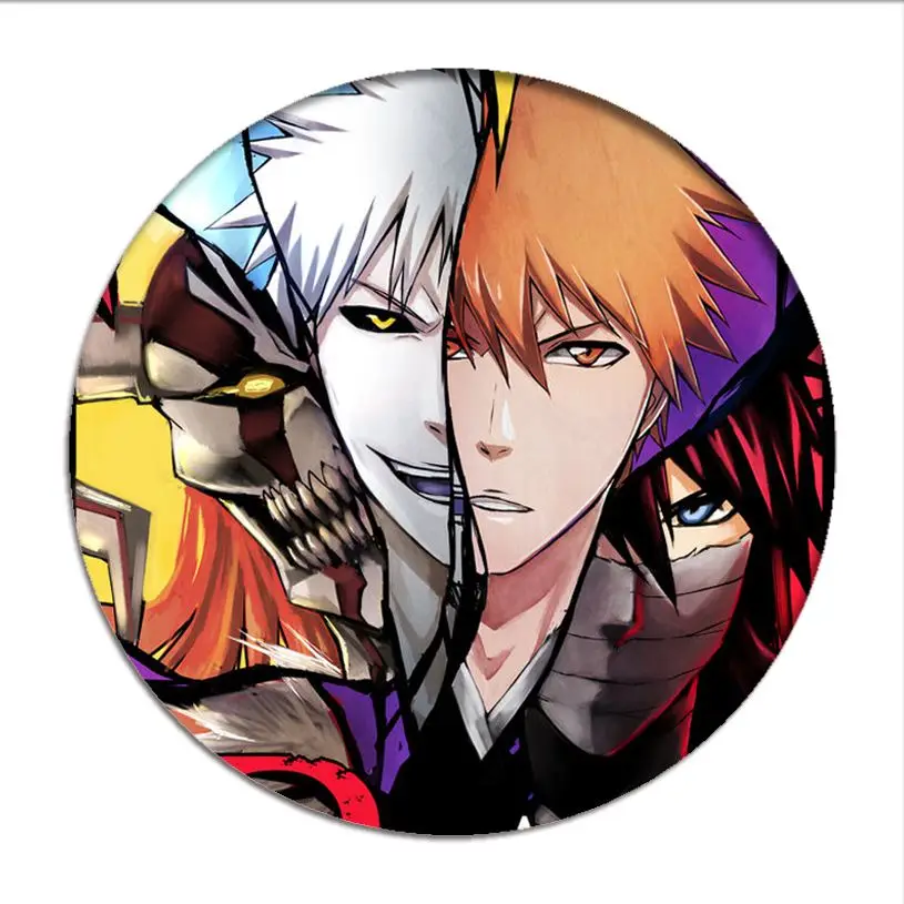 1pcs Anime Bleach Cosplay Badge Kurosaki Ichigo Brooch Pin Hitsugaya Toushirou Cute Collection Badge for Backpack Clothes Women's Costumes Cosplay Costumes