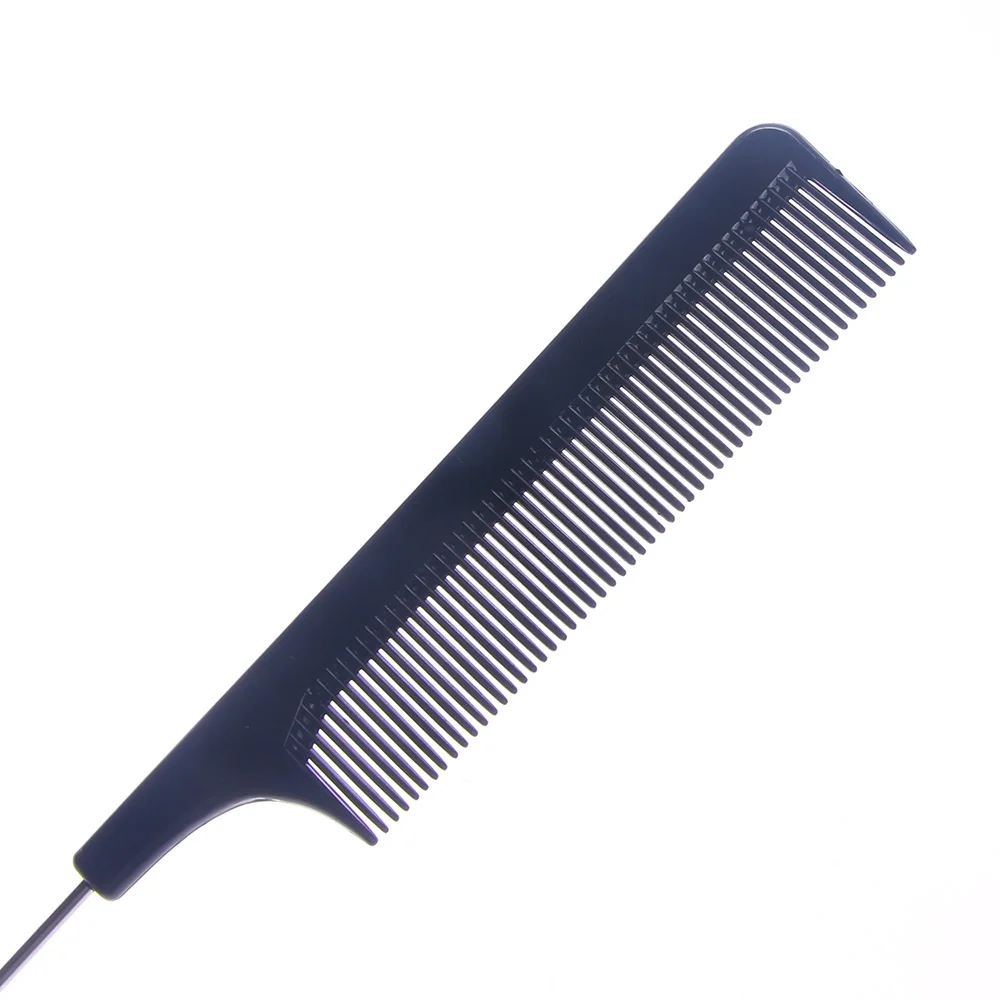 Hot Sale Fine-tooth Metal Pin Hairdressing Hair Styling Rat Tail Comb Black Plastic Fine-tooth Hair Comb Beauty Tools New Hot Sale Fine-tooth Metal Pin Hairdressing Hair Styling Rat Tail Comb Black Plastic Fine-tooth Hair Comb Beauty Tools New