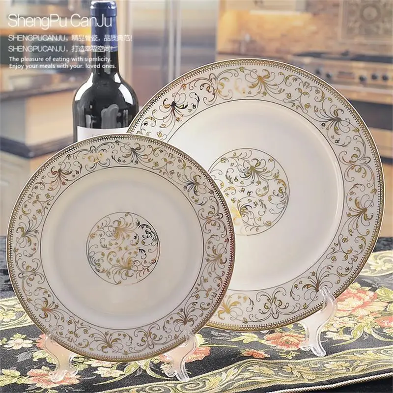 Brand Top Quality Ceramic Porcelain Dinnerware Sets 24K Gold Tableware of  58 Pcs Fashion Dish Plates Set Royal Luxury Cup Kits - AliExpress