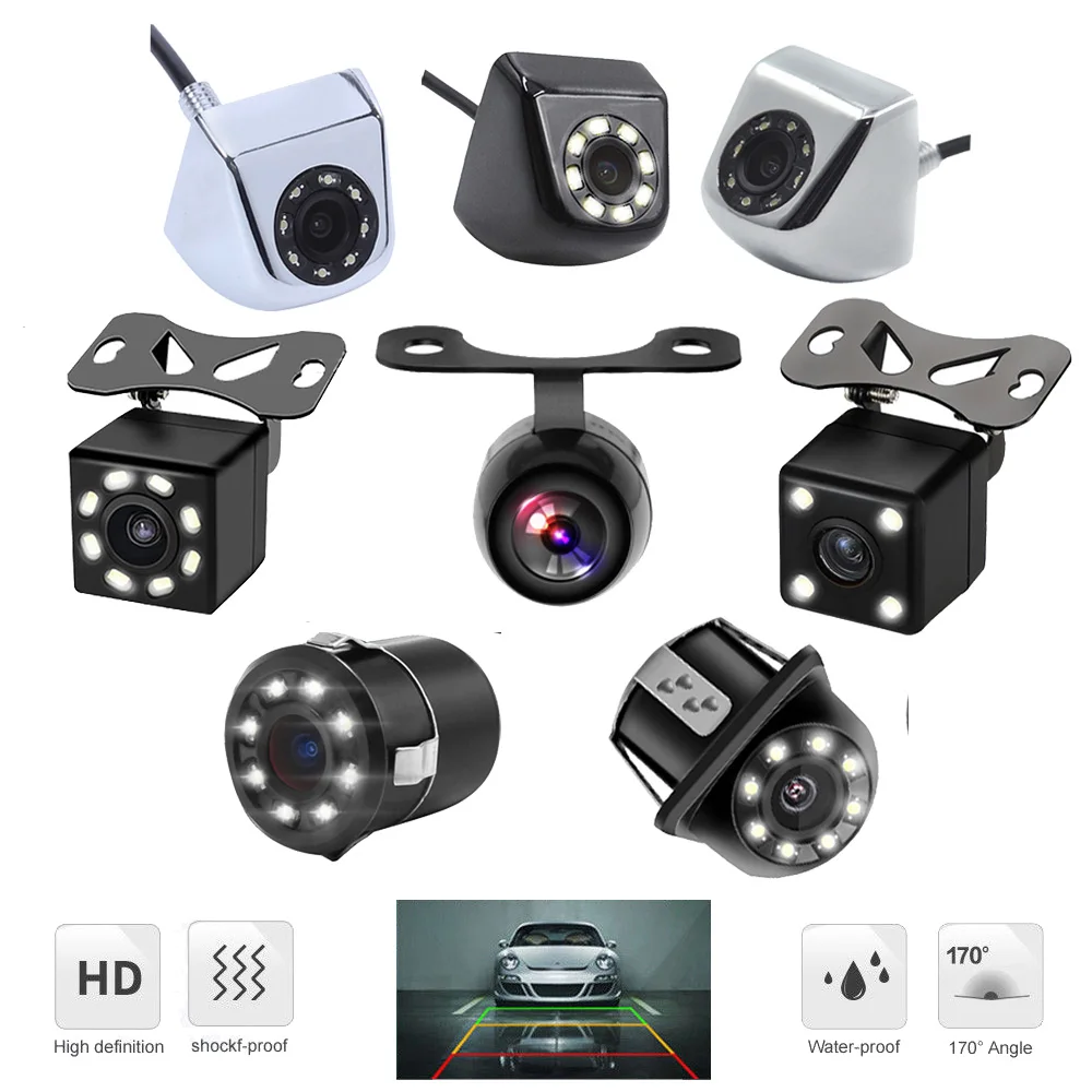 

4/8 LED Night Vision Reversing Auto Parking Monitor CCD Car Backup Reverse Camera Rear Rear View Camera Waterproof Camera