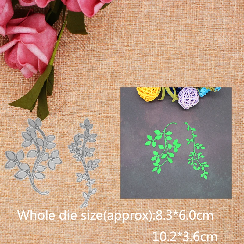 

2pcs Leaves Craft New Metal Steel Cutting Dies Scrapbooking Album DIY Paper Card Craft Embossing Die Cuts Handicraft