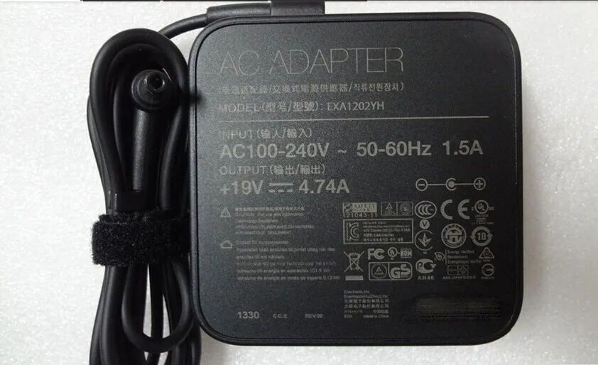Новый тонкий Оригинальный OEM 90 Вт 19 в 4.74A AC адаптер питания зарядное устройство