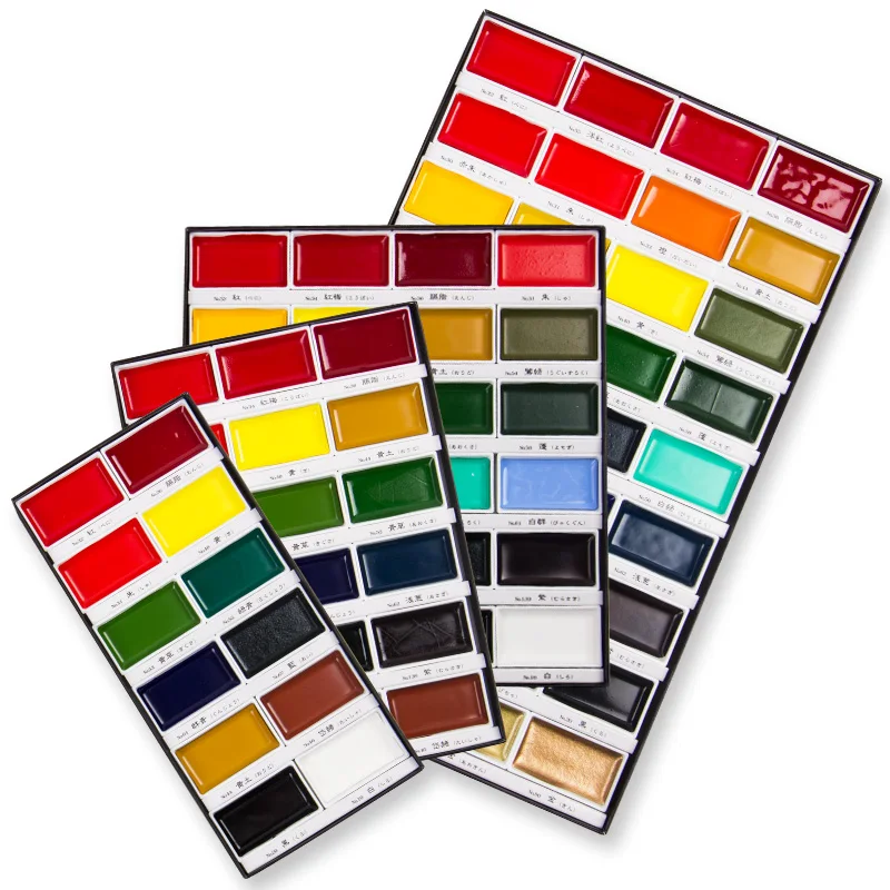 Billig Hohe Qualität ZIG Kuretake Feste Aquarell 6 12 18 24 36 Sternen Perle Edelstein Farbe pigment Zeichnung Skizze Kunst Liefert