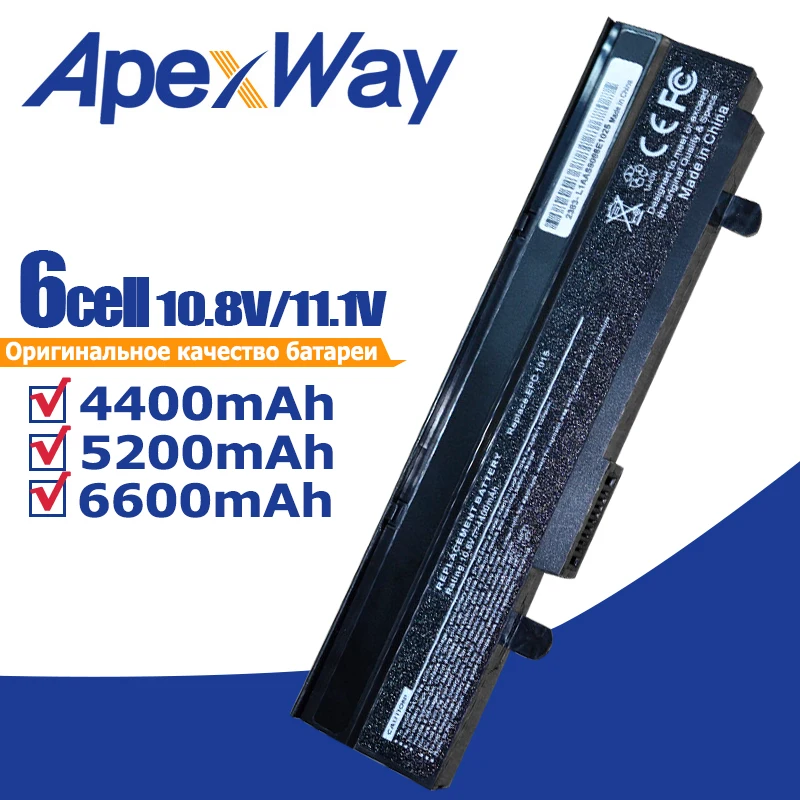 Черный Аккумулятор для ноутбука Asus Eee PC VX6, 11,1 В, 1011, 1015, 1015 P, 1015PE, 1016, 1215N, 1215B,