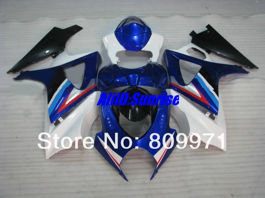 

S436 Top-grade blue white full Fairing for SUZUKI GSXR1000 2007 2008 GSX-R1000 07 08 GSXR1000 K7 07 08 2007 2008