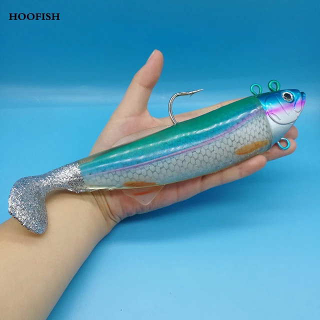 HOOFISH 1PCS/Lot Lead Head Soft Fishing Lure Deep Sea Big Fishing Bait  440g/420g/560g A Glittering Tail Fishing Tackle - AliExpress