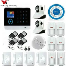 YobangSecurity Touch Keypad Wifi GSM IOS Android APP Wireless Home Burglar Security Alarm System Kit Video IP Camera Smoke Fire