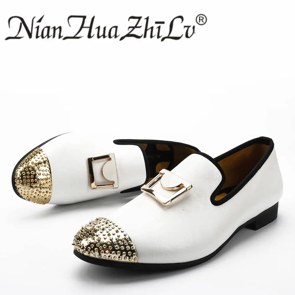 mens loafers with gold buckle