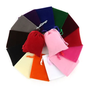 

20 pcs/lot 7x9cm Coloful Velvet Bag Pouch Jewelry Packaging Bead Storage Display Drawstring Packing Gift Bags & Pouches