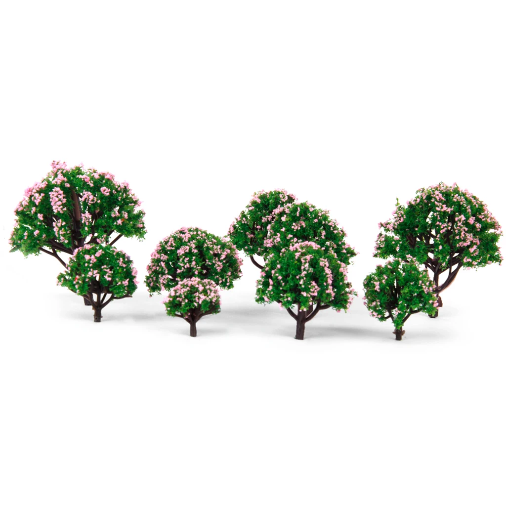 20Pcs Flower Tree Model HO Z N Scale 1/75-500 Layout for Diorama Scenery Building Props
