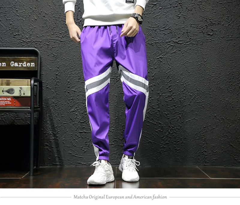 Loose Hip Hop Cargo Pants Men Camouflage Patchwork Harem Mens Trousers Streetwear  (2)