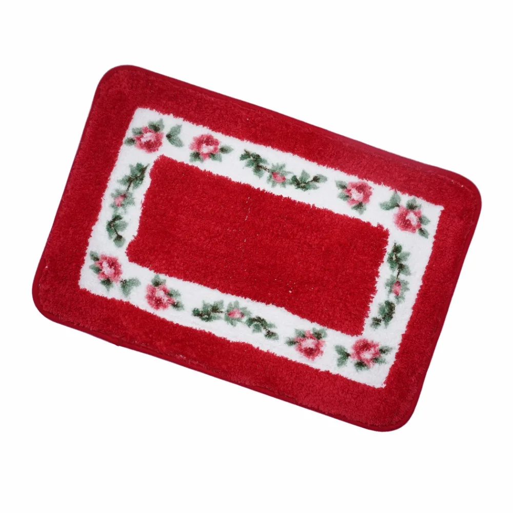 40x60cm Red floor door mat European style garden Microfiber rugs and