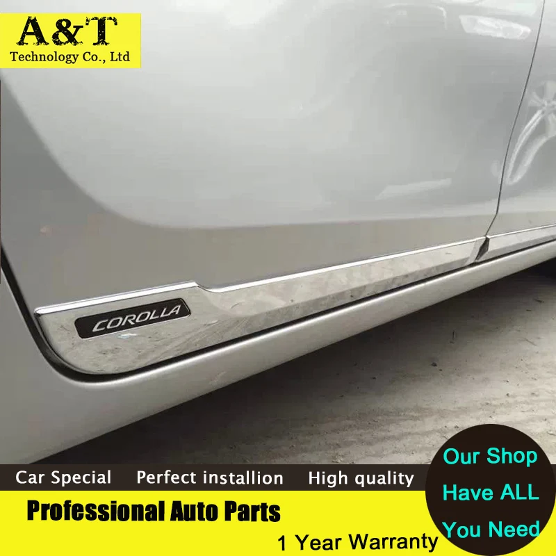 For 2014 2015 Toyota corolla (E170) ABS Chromed Side Door Body Moulding