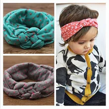 Baby Toddler Soft Girl Kids Cross Hairband Turban Knitted Knot Headband Headwear Hair Bands Hair Accessories w–146