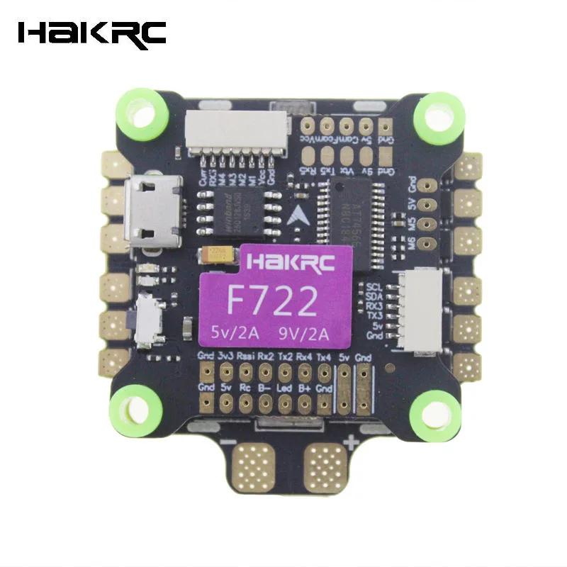 30 5*30 5 мм HAKRC Flytower F722 BEC V/2A 9 Контроллер полета и 50A 4IN1 3-6S ESC комбо для