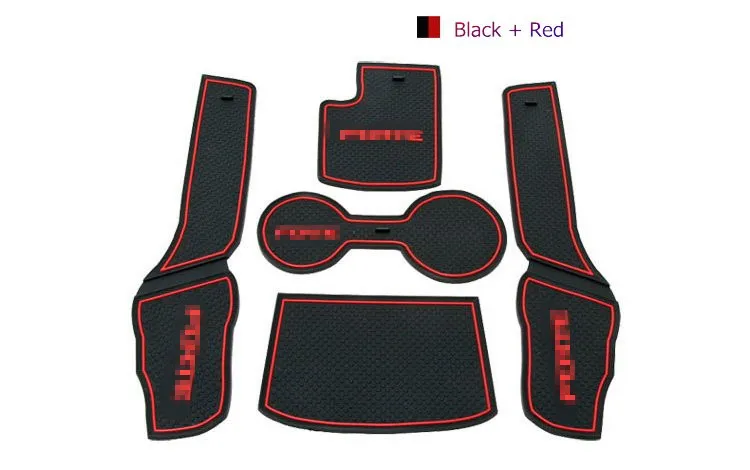

For KIA Forte 2009-2012 Gate Slot Rubber Car Mat/Pad Non-Slip Car Accessories B type LHD Free Shipping 3Colors 5PCS