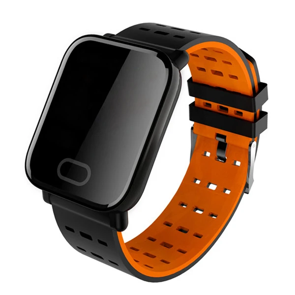 Orange LYKRY A6, умные часы для мужчин и женщин, монитор сердечного ритма, спортивный фитнес-трекер, кровяное давление, водонепроницаемые, умные часы, часы для IOS, Android - Цвет: Orange