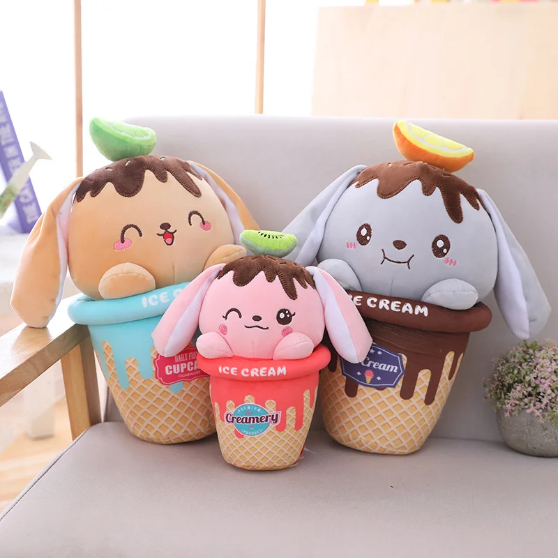 

28/32/40cm baby imitation plush toys ice cream bunny cuddly pillow child plush toy child doll birthday present