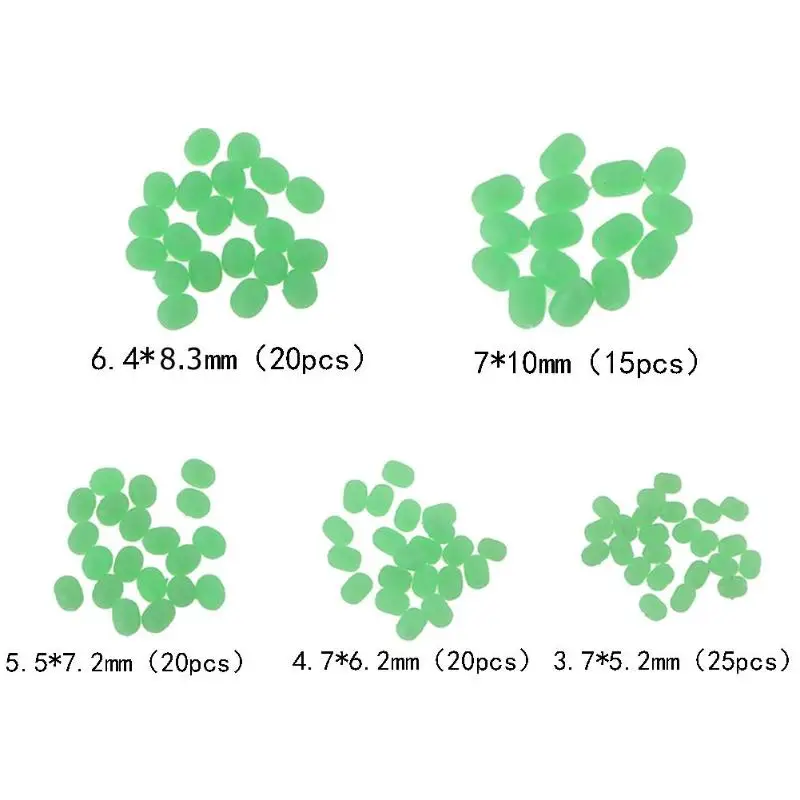 100 шт./лот светящиеся бусины рыболовные снасти в виде бобов круглый поплавки затвор Свет море шаров рыболовные снасти Соблазнительные