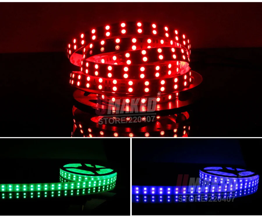 Одежда высшего качества! 5 м DC 12 В 600Led 120led/м водонепроницаемый SMD 5050 RGB теплый белый светодиодный двухрядный гибкий ленточный светильник