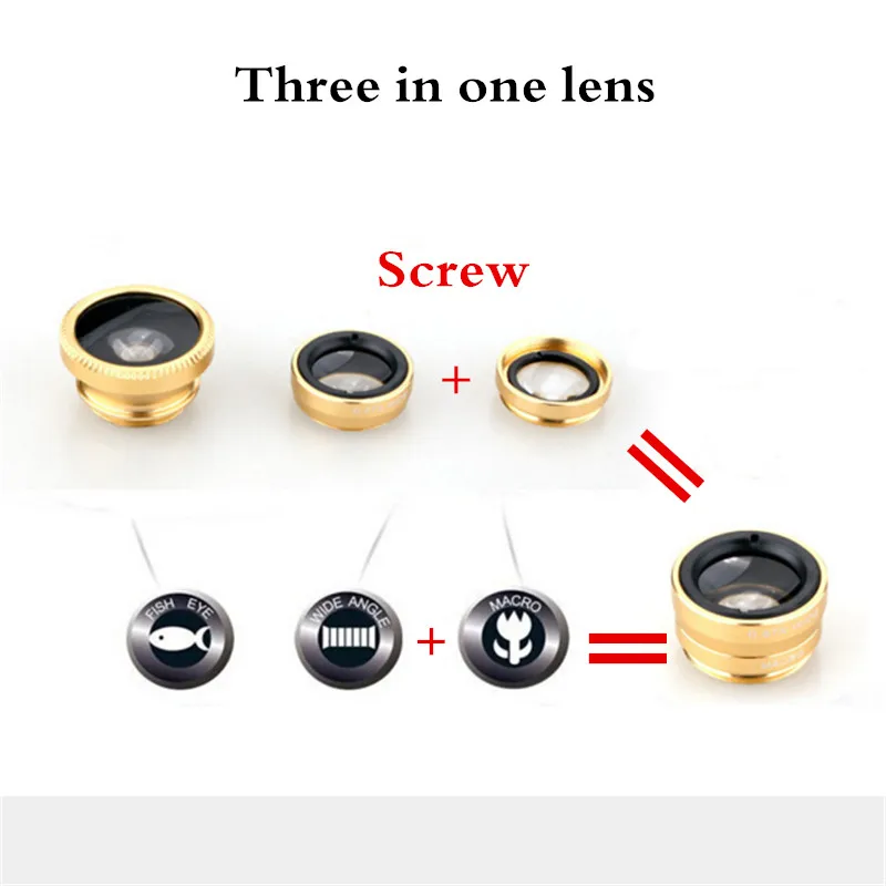 UVR Universal 3 In 1 Clip Fisheye Lens Camera Fish Eye