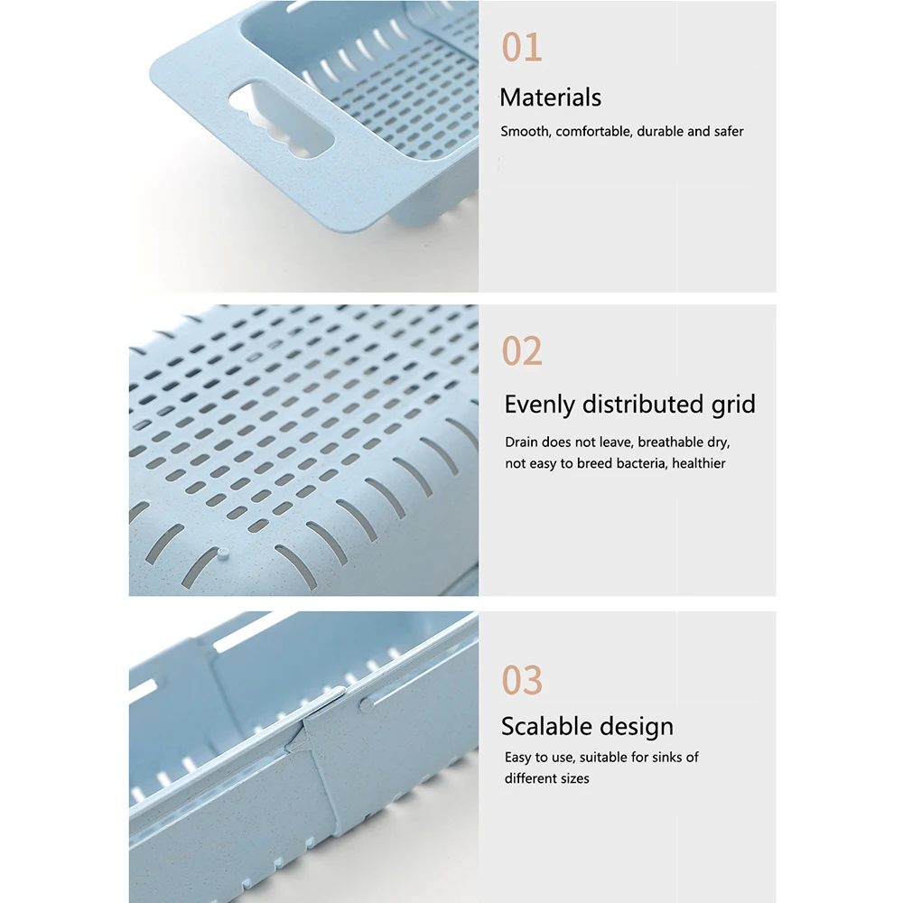 Пластиковое выдвижное мытье овощей и фруктов сливная корзина над раковиной сливная стойка дуршлаги ситечко сушилка для хранения Kicthen
