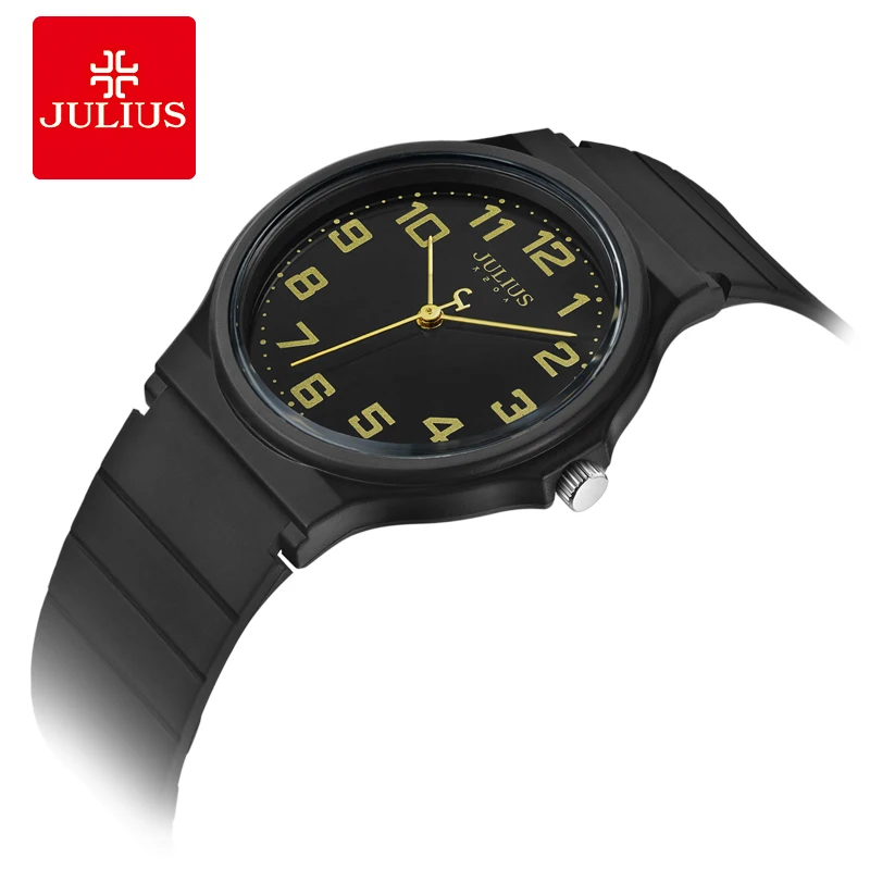 Cena Juliusza damskie arabski duża liczba z tworzywa sztucznego zegarki znane marki cienkie nastoletni chłopiec dziewczyny Relojes japonia Movt kwarcowy zegar JA 1055
