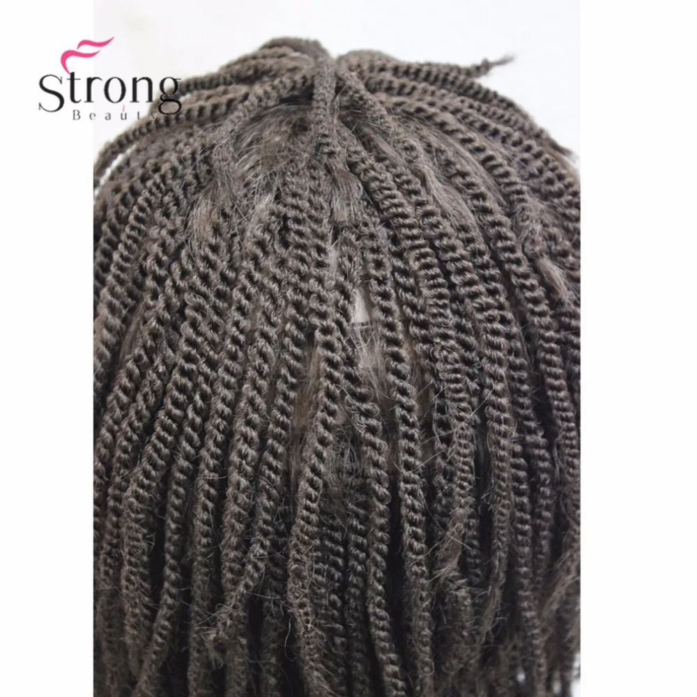 StrongBeauty африканский парик с косами дреды волосы Средний темный черный/каштановые Искусственные парики
