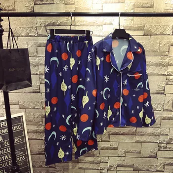 

Spring Summer Pajama Sets Korean Women Night Robe Sleepwear Nightwear