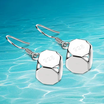 

New product on shelves, 925 sterling silver bells eardrop, tiny voice square drop earrings, girl like the style
