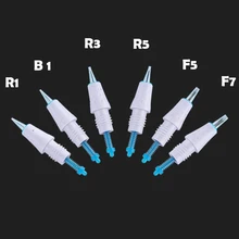 50 шт. иглы татуировки картридж R1 R3 R5 F5 F7 используется для Artmex V8 V6 пму для МТС Перманентный макияж Высокое качество торговля машина