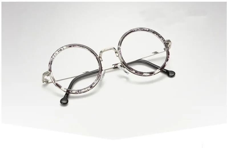 Анти УФ-светильник, круглый металлический, для мужчин и женщин, оптическая оправа для очков, очки для чтения, крутые очки для глаз, компьютерные очки oculos