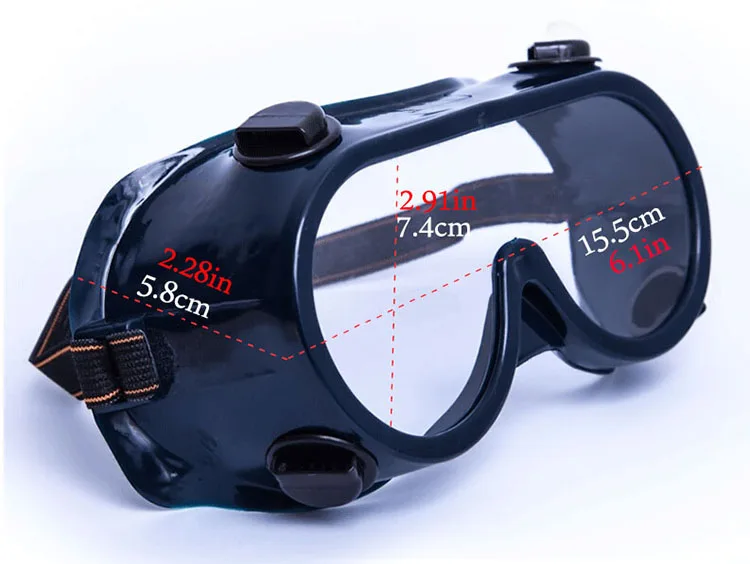 Safety Goggles Laboratory chemical Anti-splash Transparent Goggles Dustproof  industrial Labor Protection glasses PVC material (7)