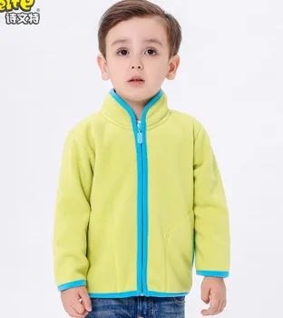 

Plus thick velvet jacket Dongkuan small children, boys and girls cartoon warm fleece collar cardigan jacket