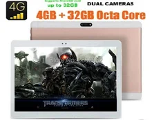 Original 3G 4G LTE FDD 10 pulgadas tablet PC Octa Core Android 6.0 tarjeta de 4 GB + 64 GB Dual SIM IPS FM 1920×1200 8.0MP GPS tablets pc 10.1