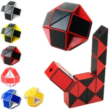 YKLWorld Новые Смешные Профессиональный Скорость Magic Snake Форма Игрушки Игры твист Головоломка Куб Игрушки Подарок Для Детей 6 Цвета Горячая-50