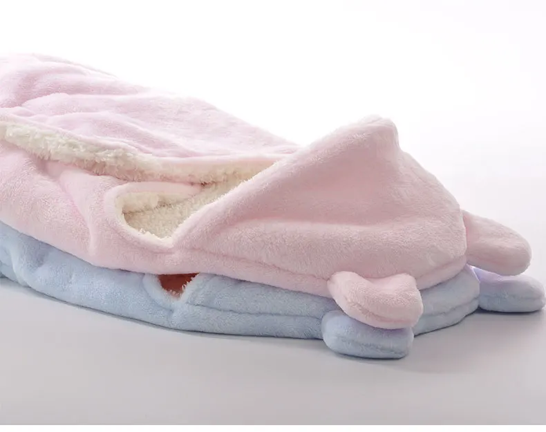 Детский спальный мешок, утолщенный теплый коралловый флисовая Пеленка, конверт, одеяла Bebe Ropa, Детские спальные мешки 65*75 см