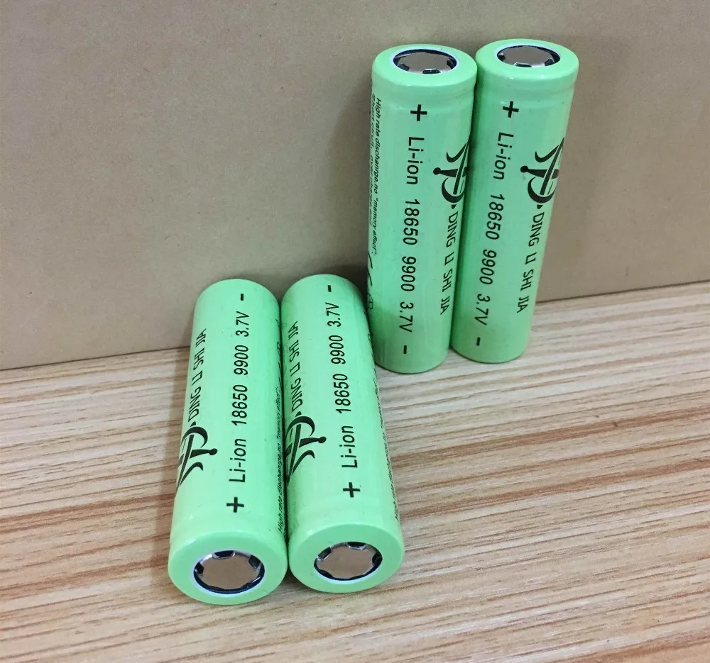 DING LI SHI JIA 4 шт. PT 18650 аккумуляторная батарея 3,7 V 9900mAh литий-ионный аккумулятор для светодиодный фонарь