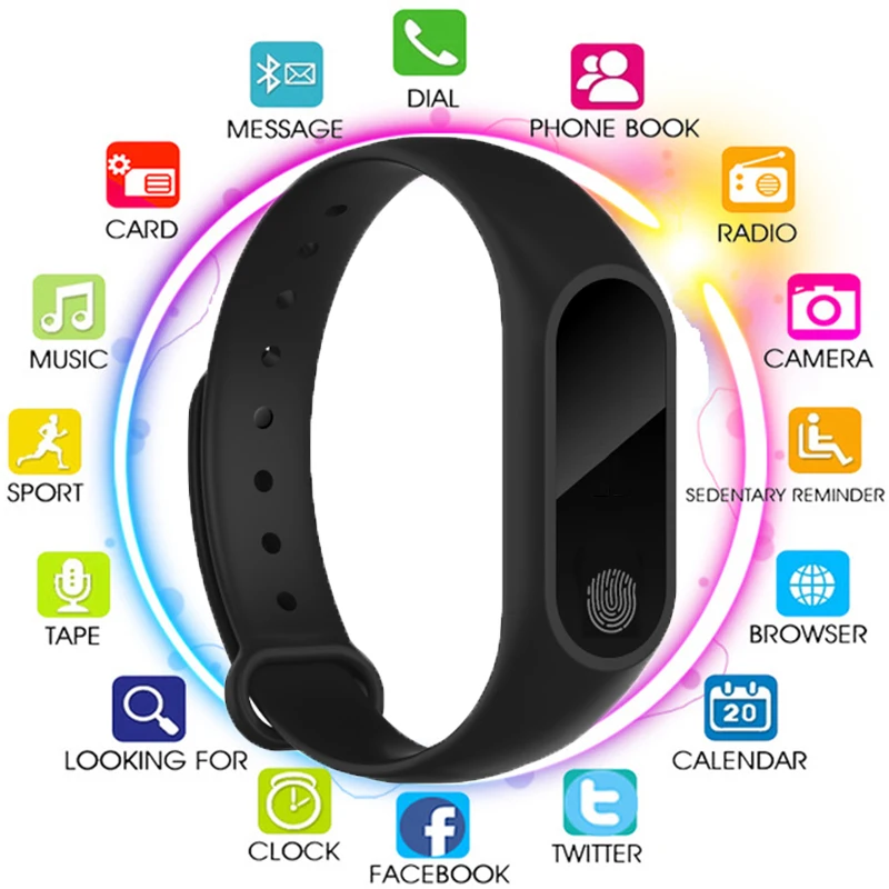 

2019 Newest Smart Band M2 Waterproof Band Heart Rate Monitor Bluetooth Smart Bracelet Sleep Fitness Tracker Pedometer Wristband