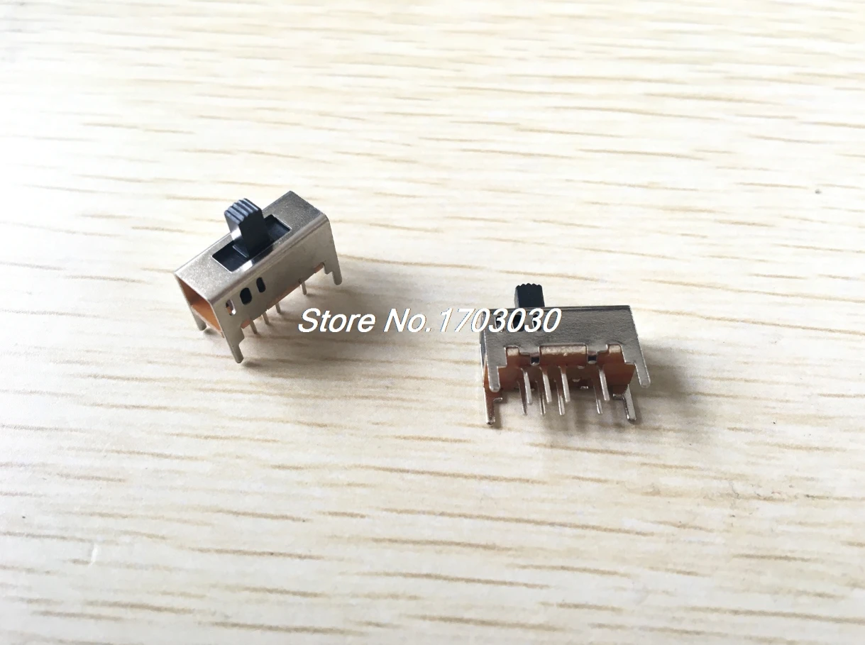 

5 Pcs 5mm High Knob 8 Pin 3 Position 2P3T DP3T Vertical Slide Switch 0.5A 50V DC