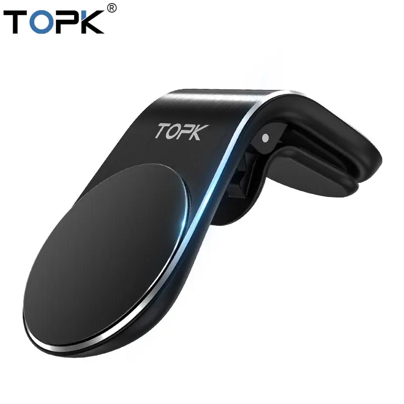 

TOPK Magnetic Car Phone Holders L Shape Air Vent Mount Stand in Car Magnet GPS Mobile Phone Holder