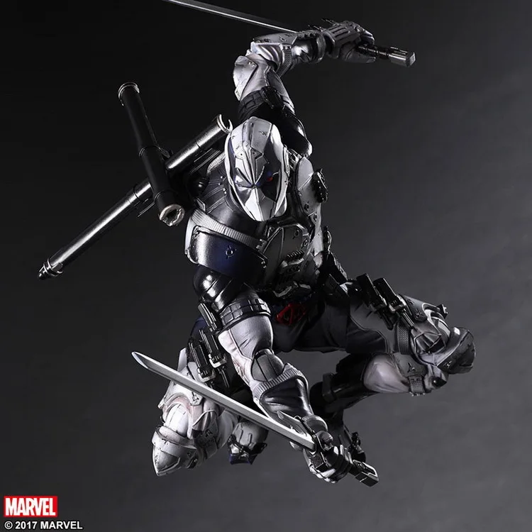 PLAY ARTS 27 см Marvel X-men Дэдпул и серый Ver супер герой фигурка модель игрушки