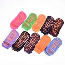 1 пара невидимые силиконовые носки Йога носки женские махровые с открытой спиной хлопковые нескользящие носки для пилатеса оптом