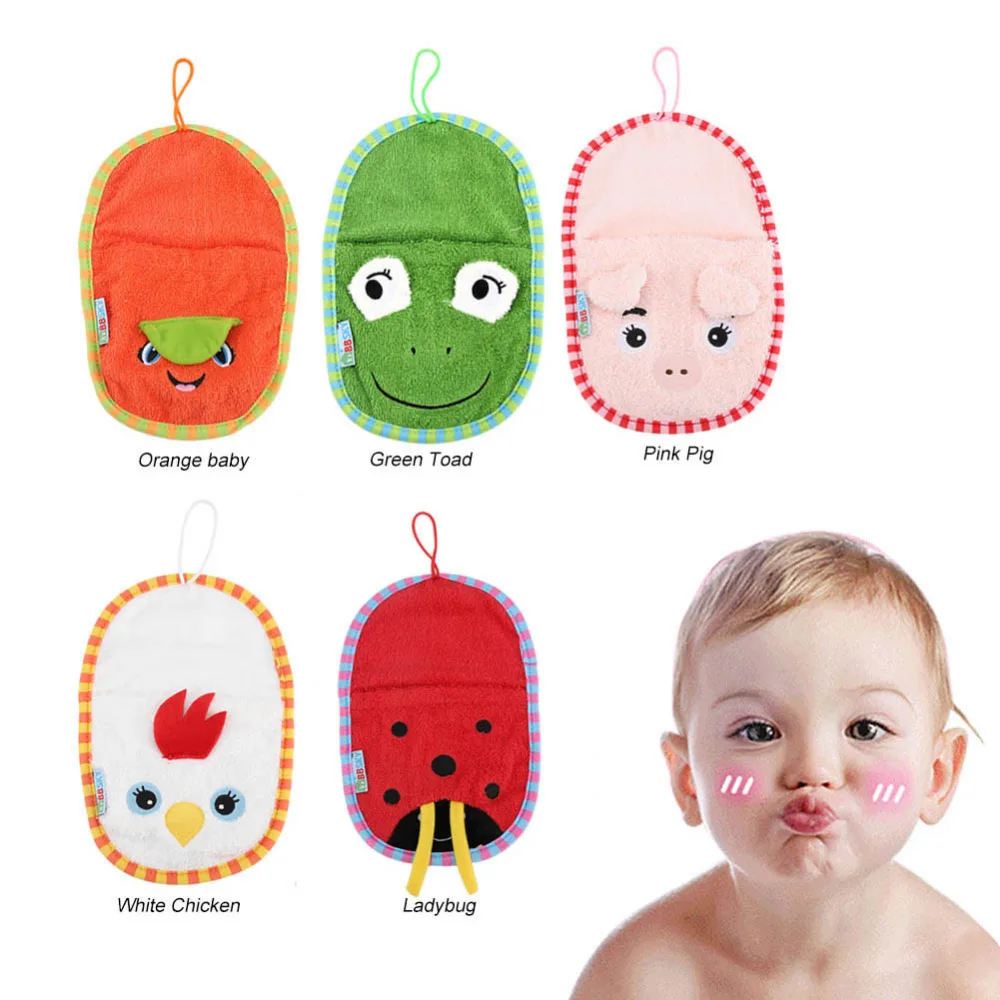Soft Cotton Baby Bath towels Toddler Soft Plush Cartoon Animal Wipe