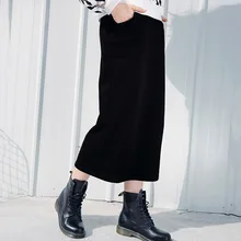 Яркая уличная мода стиль Женская одежда Весна и лето эластичная талия хлопок Тонкая сумка бедра юбка длинная юбка женская