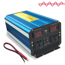 7000 Вт Чистая синусоида Инвертор питания DC 12 В/24 В в AC 220 В/230 В/240 В с двойной светодиодный дисплей 3.1A USB