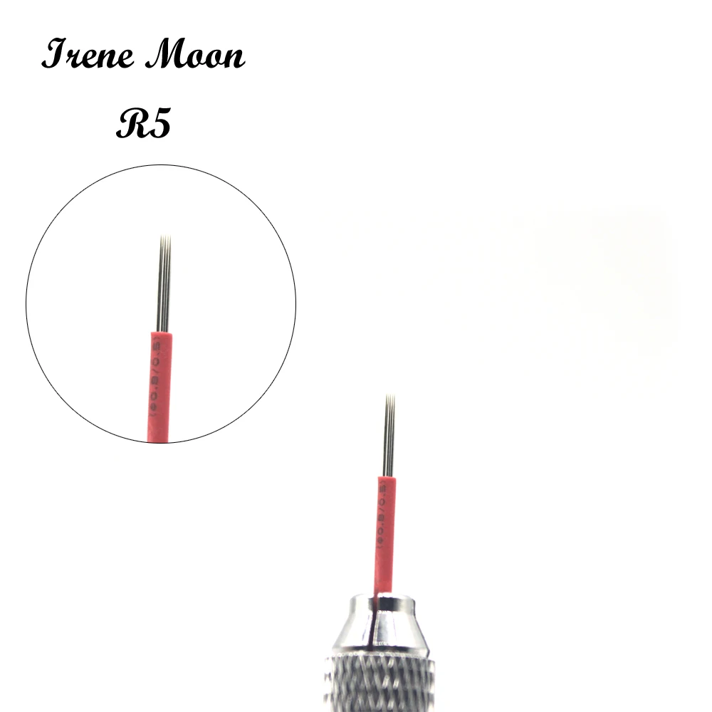 

50pcs Lamina Shading R5 LINER Microblading Tebori Needles Manual Needle Fog Eyebrow Blade Round Needles for Permanent Makeup