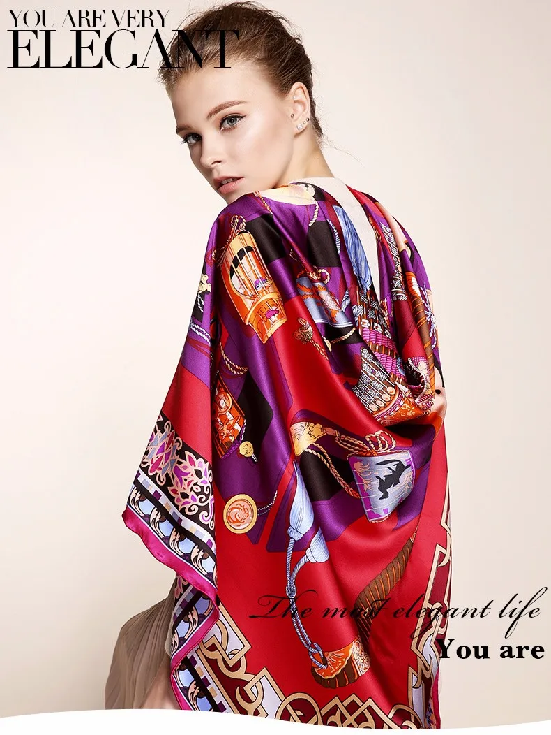 [BAOSHIDI] шелк модный шарф, 16 момме толстый, бесконечность 135*135 шарфы женские, элегантные брендовые шарфы, Дамская шаль, Женский хиджаб