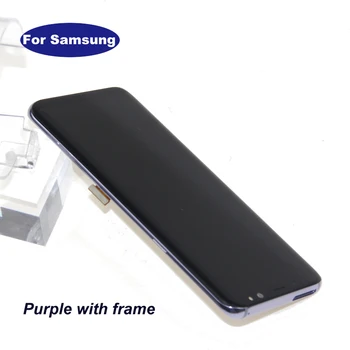 

AMOLED LCD for SAMSUNG S8 G950 LCD +Touch Screen Digitizer Replacement for SAMSUNG GALAXY S8 Plus G955 LCD Display Screen+Frame